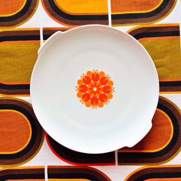 60s porcelain serving tray / Plateau en porcelaine des années 60 - Picture 3 of 6